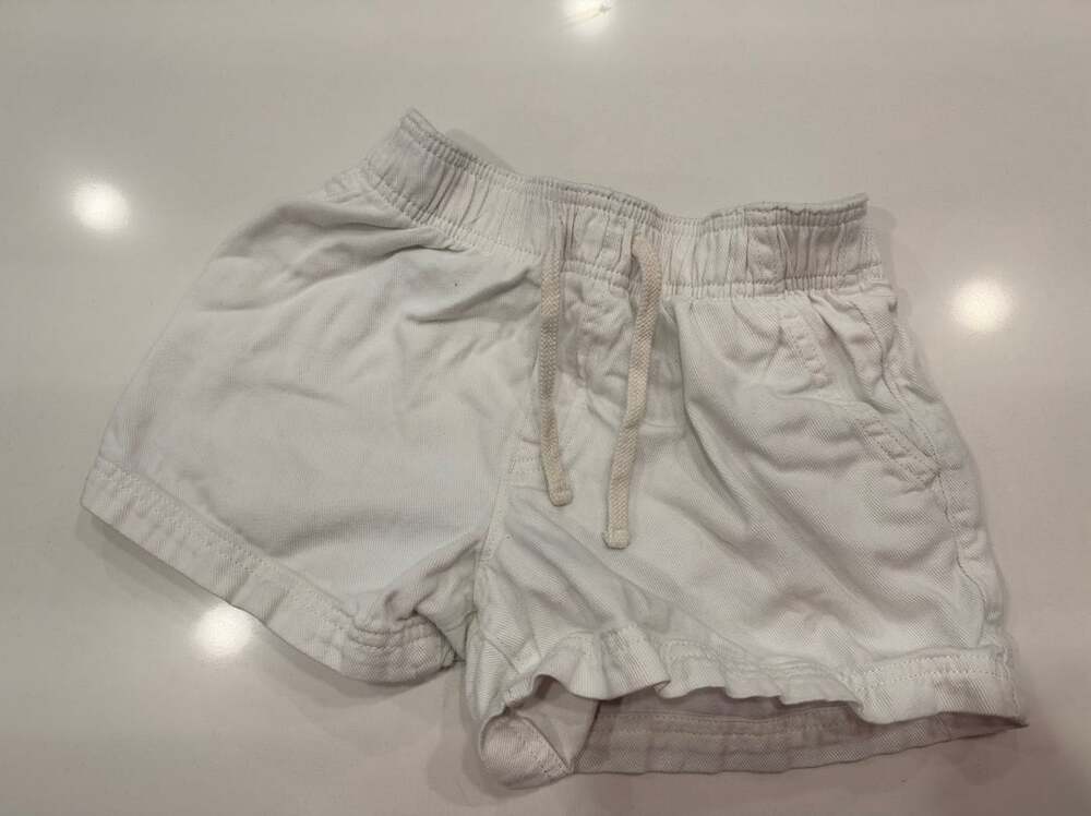 Old Navy Shorts Size M 8 White High-Rise Drawstring Pull-On Twill